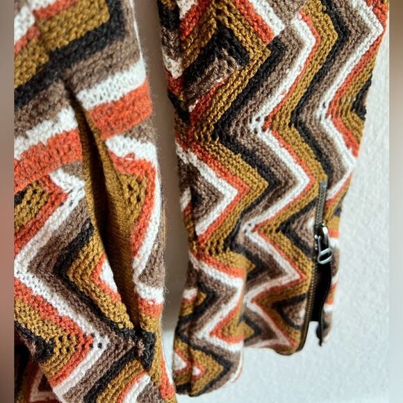 Free People Rhiannon Wool Blend Chevron Dress XS - Picture 8 of 10